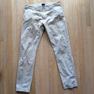 J.Crew 404 Men's Slim Cream Khaki Chino Pants (Size 33x32)